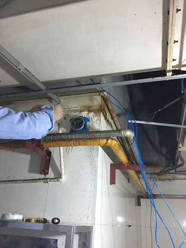酒店厨房安装可燃气体检测仪报警系统图